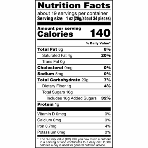 M&M'S Dark Chocolate Candy Family Size Bag Perspective: top