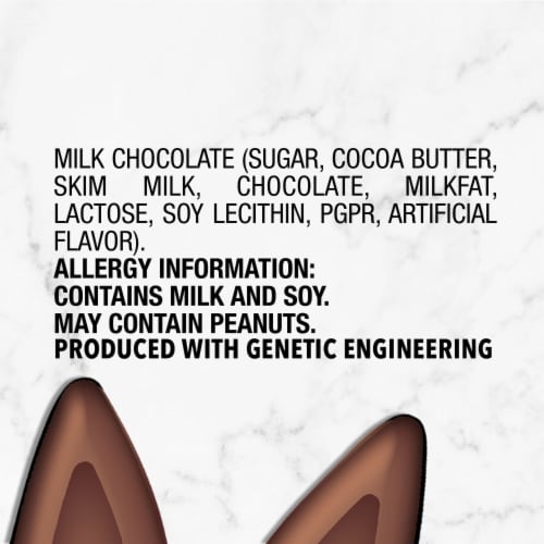Dove Milk Chocolate Bunny Ears Easter Candy Perspective: top
