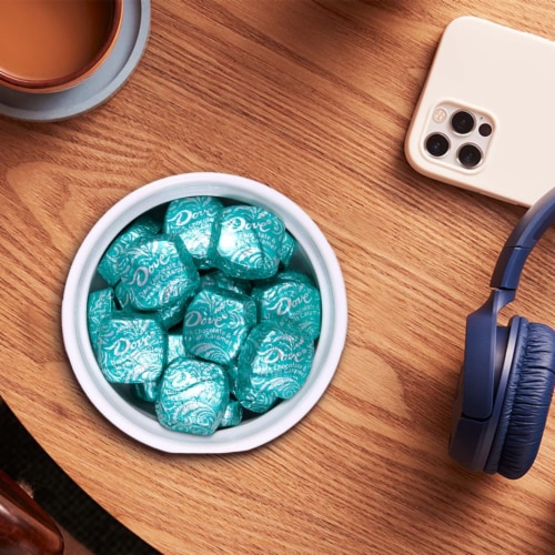 Dove Promises Sea Salt and Caramel Dark Chocolate Candy Individually Wrapped Bag Perspective: top