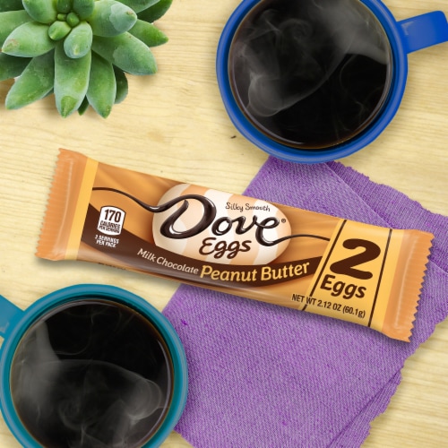 Dove® Milk Chocolate Peanut Butter Candy Easter Eggs Perspective: top