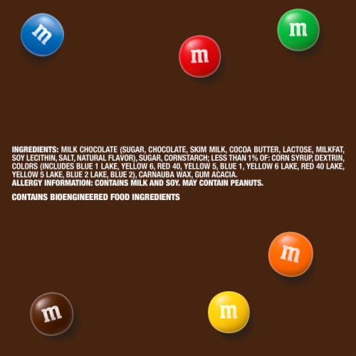 M&M'S Milk Chocolate Candy Party Size Bag Perspective: top