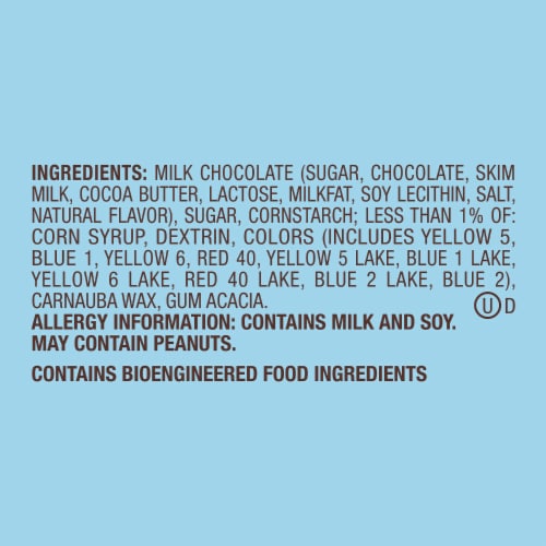 M&M'S Easter Milk Chocolate Party Size Candy Bag Perspective: top