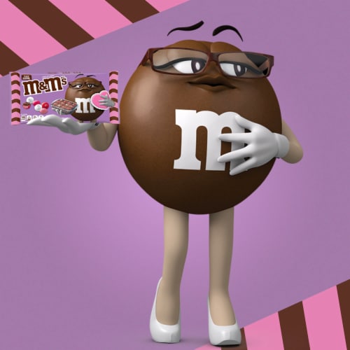 M&M'S Fudge Brownie Chocolate Valentine Candy Bag Perspective: top