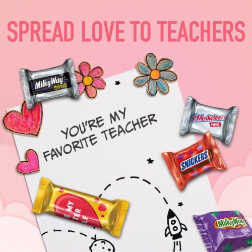 SNICKERS TWIX 3 MUSKETEERS & MILKY WAY Assorted Valentines Day Chocolate Candy Bag Perspective: top