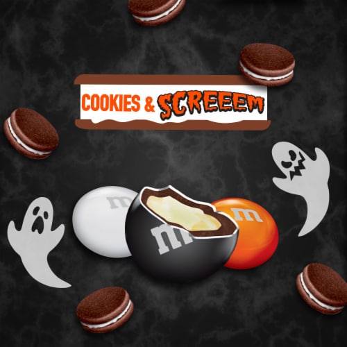 M&M's® Cookies & Screeem Chocolate & White Chocolate Halloween Candy Perspective: top