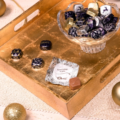 Dove® Chocolate Toffee Almond Crunch Laydown Christmas Milk Chocolate Perspective: top