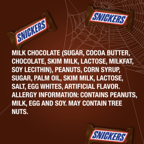 Snickers Spooky Chocolate Bars Fun Size Halloween Candy Perspective: top