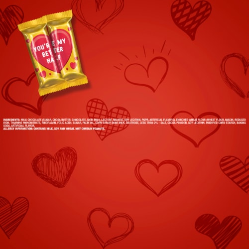 Twix Minis Caramel Chocolate Cookie Valentine's Day Chocolate Candy Perspective: top