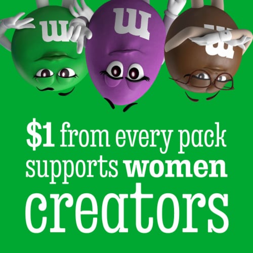 M&M'S Sharing Size Limited Edition Peanut Chocolate Candy featuring Purple Candy Bag Perspective: top