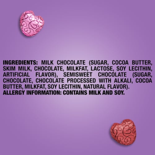 Dove Promises Milk & Dark Chocolate Valentines Day Candy Hearts Bag Perspective: top
