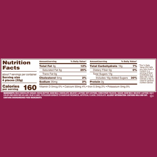 Dove Promises Milk Chocolate Cherry Cordial Christmas Candy Bag Perspective: top