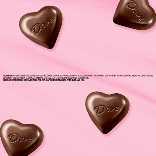 Dove Assorted Valentine's Day Dark Chocolate Truffle Candy Heart Tin Perspective: top