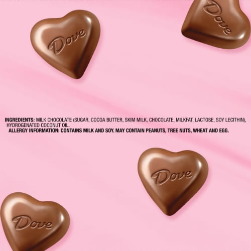 Dove Assorted Valentine's Day Milk Chocolate Truffle Candy Heart Tin Perspective: top
