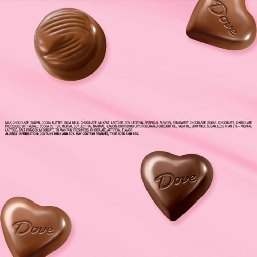 Dove Assorted Valentine's Day Chocolate Truffle Candy Heart Tin Perspective: top