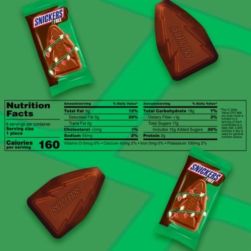 Snickers Trees Chocolate Christmas Candy Bars Perspective: top