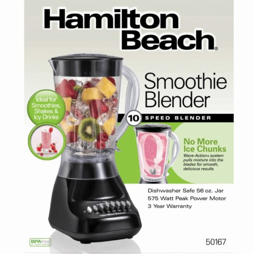 Hamilton Beach 10-Speed Plastic Jar Smoothie Blender Perspective: top