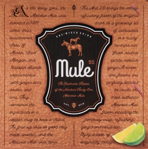 Mule Moscow Mule Ready to Drink Cocktail Perspective: top