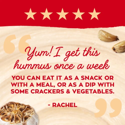 Sabra Roasted Garlic Hummus Perspective: top