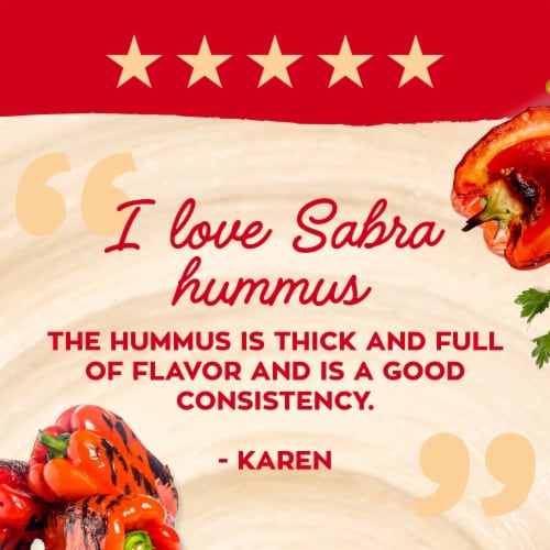 Sabra Roasted Red Pepper Hummus Perspective: top