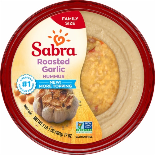 Sabra® Family Size Roasted Garlic Hummus Perspective: top