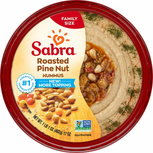 Sabra Roasted Pine Nut Hummus 17 oz Perspective: top