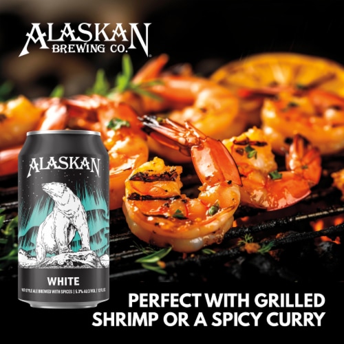 Alaskan Brewing Co. White Wit-Style Ale Craft Beer Perspective: top