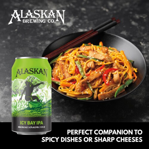 Alaskan Brewing Co. Icy Bay IPA Craft Beer Perspective: top
