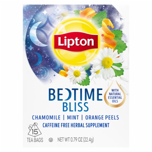 Lipton® Chamomile Mint Orange Bedtime Bliss Tea Bags 15 Count Perspective: top