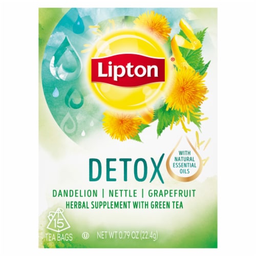 Lipton® Detox Dandelion Nettle Grapefruit Green Tea Bags Perspective: top