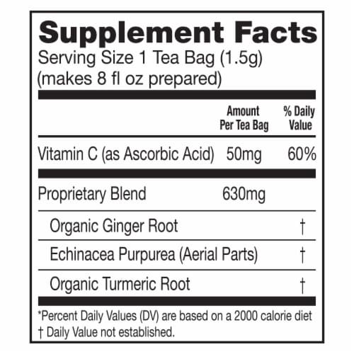 Lipton Daily Immune Support Turmeric Echinacea and Ginger Green Tea Bags Perspective: top