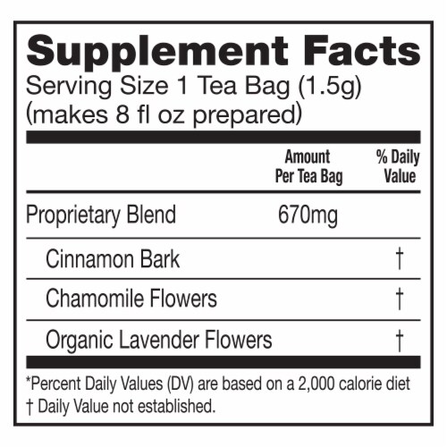 Lipton® Stress Therapy Cinnamon Chamomile & Lavender Caffeine Free Herbal Supplement Tea Bags Perspective: top