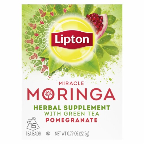 Lipton® Miracle Moringa Pomegranate Green Tea Bags Perspective: top