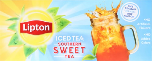 Lipton Southern Sweet Iced Tea Bags Perspective: top