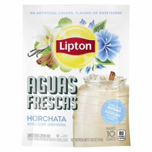 Lipton Aguas Frescas Horchata Sweetened Drink Mix Perspective: top