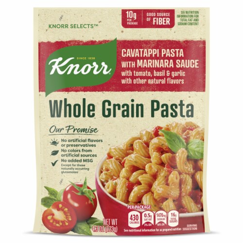 Knorr® Selects Tomato Basil & Garlic with Volanti Whole Grain Pasta Perspective: top