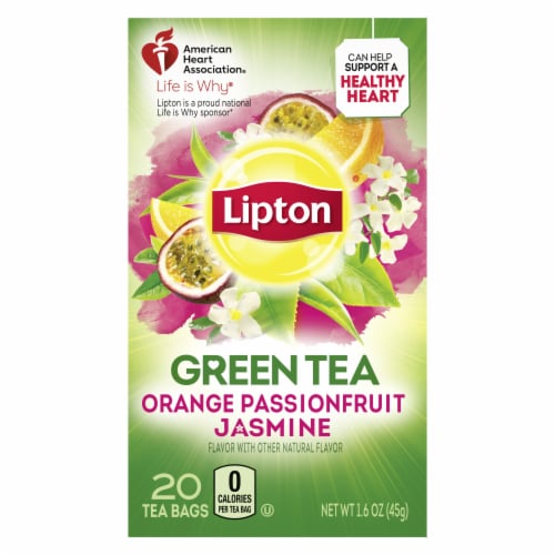 Lipton® Orange Passionfruit Jasmine Green Tea Bags Perspective: top