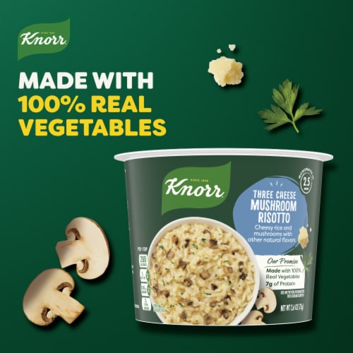 Knorr 3 Cheese Mushroom Risotto Rice Cup Perspective: top
