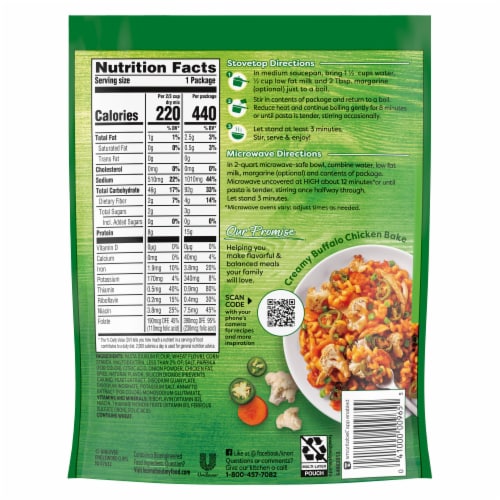 Knorr Buffalo Chicken Flavor Pasta Sides Perspective: top