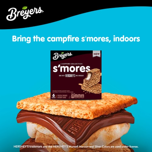 Breyers Campfire Collection Ice Cream S'mores Bar 18 fl oz Perspective: top