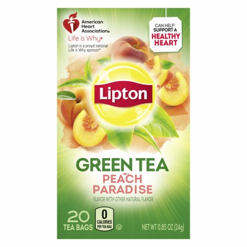 Lipton® Peach Paradise Green Tea Bags Perspective: top