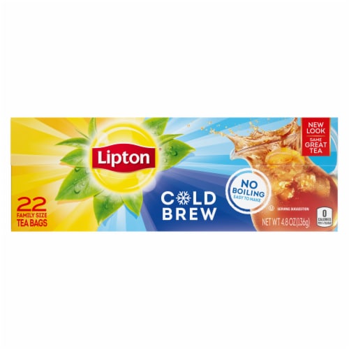 Lipton® Cold Brew Black Iced Family Size Tea Bags, 22 ct - Kroger