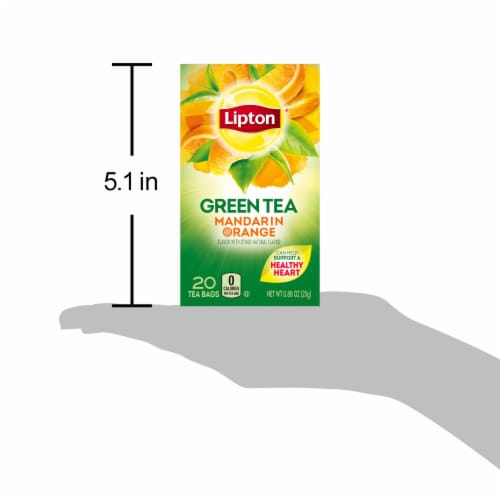 Lipton Mandarin Orange Green Tea Bags Perspective: top