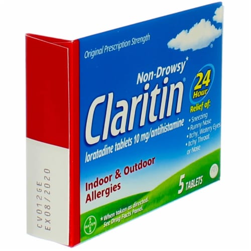 Claritin 24 Hour Allergy Relief Tablets Loratadine 10mg Perspective: top