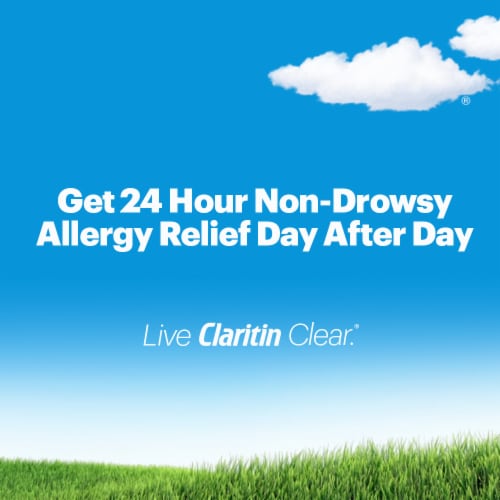 Claritin® 24 Hour Non-Drowsy Allergy Tablets 10mg Perspective: top