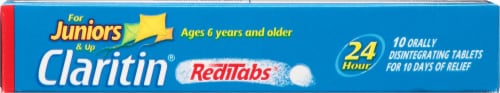 Junior's Claritin® Reditabs® 24 Hour Allergy Tablets 10mg Perspective: top