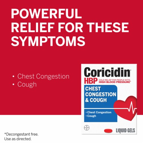 Coricidin® High Blood Pressure Chest Congestion & Cough Medicine Liquid Gels Perspective: top