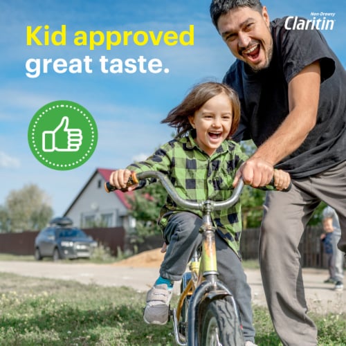 Children's Claritin 24 Hour Non-Drowsy Allergy Relief Grape Syrup Loratadine 5mg Perspective: top