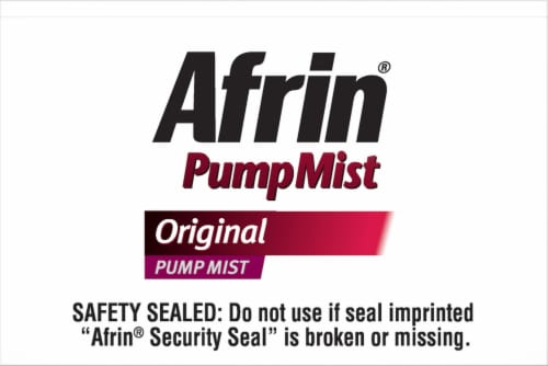 Afrin Congestion Relief Pump Mist Oxymetazoline HCl Perspective: top