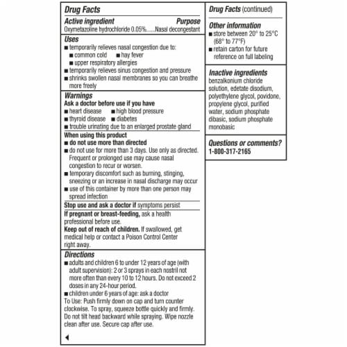 Afrin® Original Maximum Strength Congestion Relief Nasal Spray Perspective: top