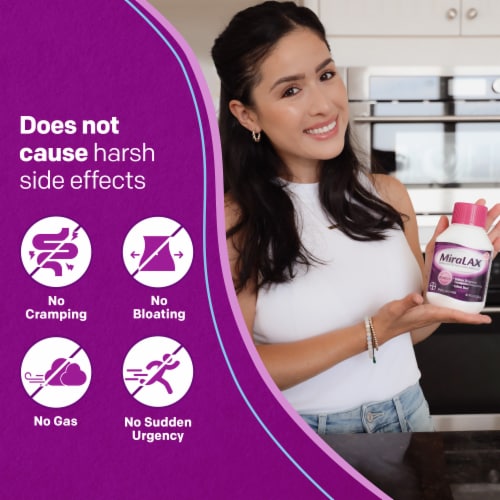MiraLAX® Laxative Powder for Gentle Constipation Relief Perspective: top